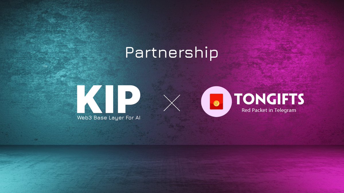 🚀🎁 KIP x TonGifts Unite! 🎁🚀

We are thrilled to announce our partnership with @TonGiftsbot, a Web3 Social Engine on #Telegram and #TON, enabling users to send and receive gifts anytime, anywhere.

With KIP's AI-driven personalization, crypto gifting within the $TON ecosystem