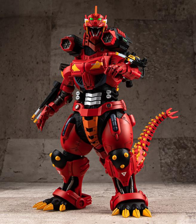 Wario64's tweet photo. Godzilla vs. Evangelion Mechagodzilla (Type-3 Kiryu EVA Unit-02 Color Ver.) Exclusive Model Kit is $122.49 on BBTS DOTD https://t.co/GllYb9vtaE https://t.co/Qwgx4O3qxt