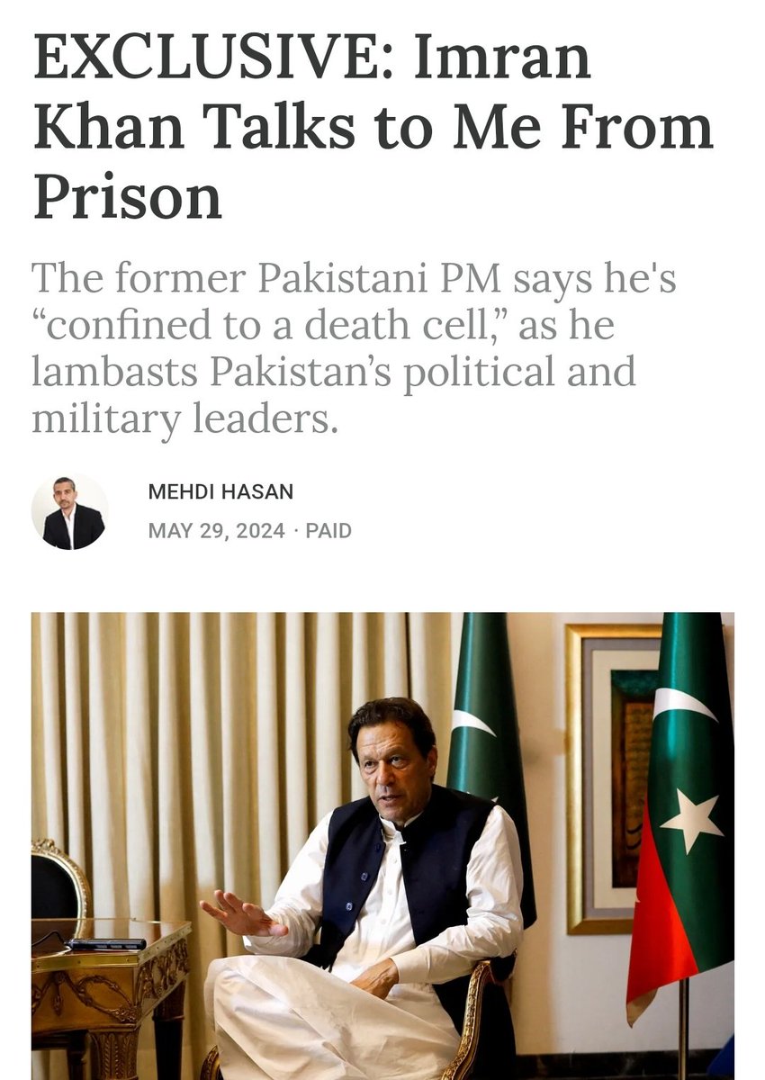 Imran Khan Talks To Me From Prison Video: youtu.be/5QbZWdwnllg #Imrankhan #Mehdihasan