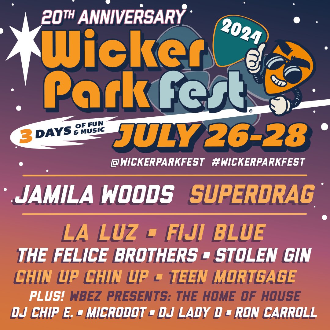 Wicker Park Fest 2024 1st wave is here!! 👏🏼🙌🏼😃🍻🎸🎤🎼

Learn more at WickerParkFest.com #WPF24 #wickerparkfest #chicagoartist #festlife #wpbssa33 #ssa