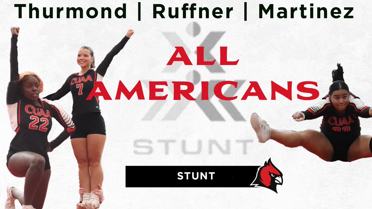 🏅🤸‍♀️ALL-AMERICANS🤸‍♀️🏅 Three Cardinal STUNT Athletes were named to CSCA All-American teams! 📰bit.ly/3VhRjUH