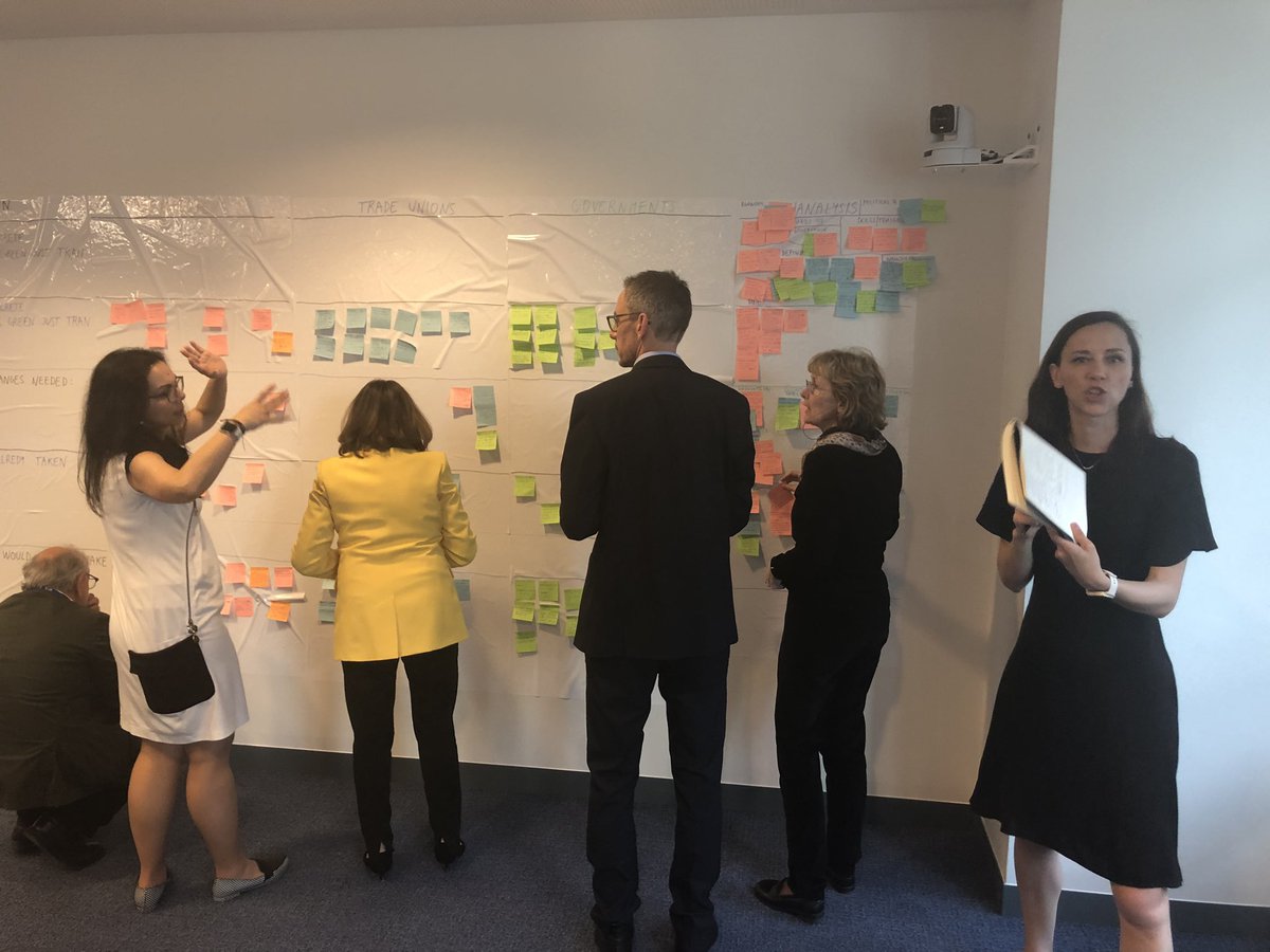 Moving challenges, ideas for better #socialdialogue & policy proposals for just #greentransition in a matrix! #euagencies @Cedefop @eurofound @etfeuropa @EUEnvironment @EU_EESC 

Promises to be great follow up discussion tmr at 2nd day of #euagencies tripartite exchange seminar!