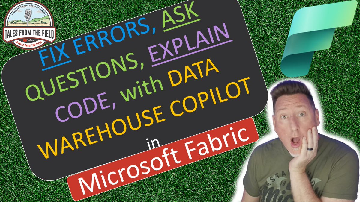 Our Latest MS Tech Bits is LIVE! @SQLBalls presents #MicrosoftFabric: Fix Errors, Ask Questions, Explain Code with Fabric #DataWarehouse #Copilot!! Link: youtu.be/WC-mxioPp_8 cc @JoshLuedeman @neeraj_jhaveri @DBABullDog @BradleySchacht @nodestreamio @macardoso95