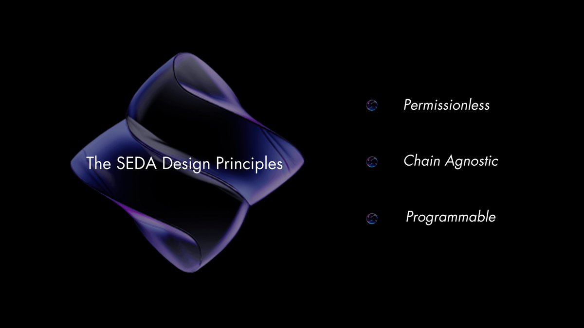 SEDA’s design supports Web3 data access, transport, and configuration requirements for any current or future industry need.

Understand SEDA’s 3 core design principles for sustainable and long-term growth. 🧵