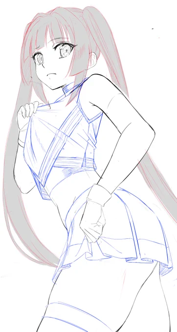 毎日お絵かき2415日目    次のラフ続き( ˘ω˘ )  #シンフォギア 