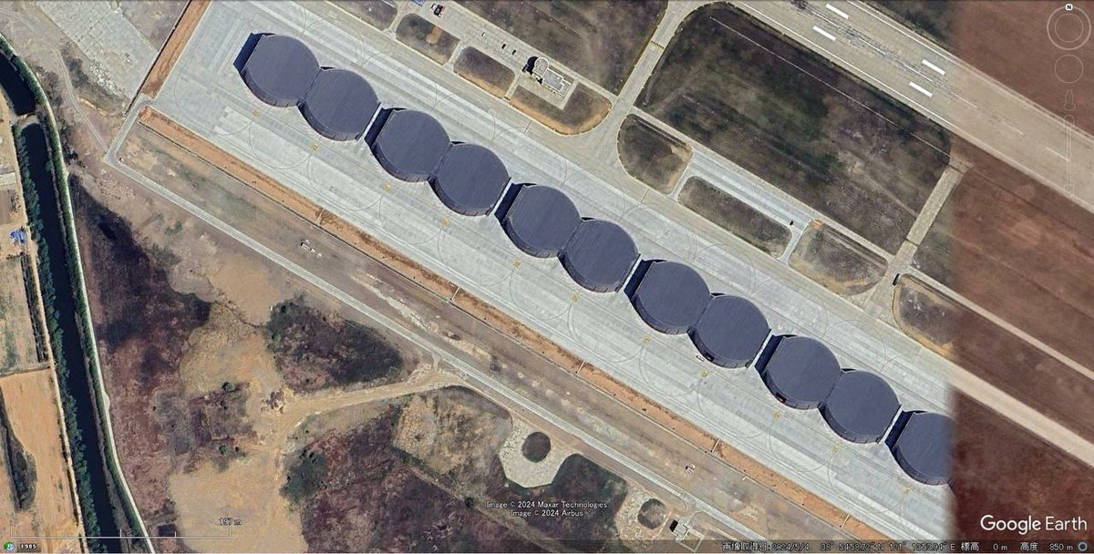 China built new hangars to protect against air attacks - satellite imagery