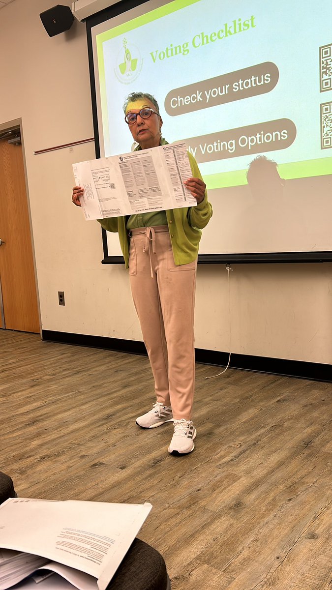 “Yesterday they sent me a mail-in ballot. But there are deadlines for this. You need to know when things are due.” <a href="/AKOmega1928/">AKA|AlphaKappaOmega</a> #VoteThatJawn
