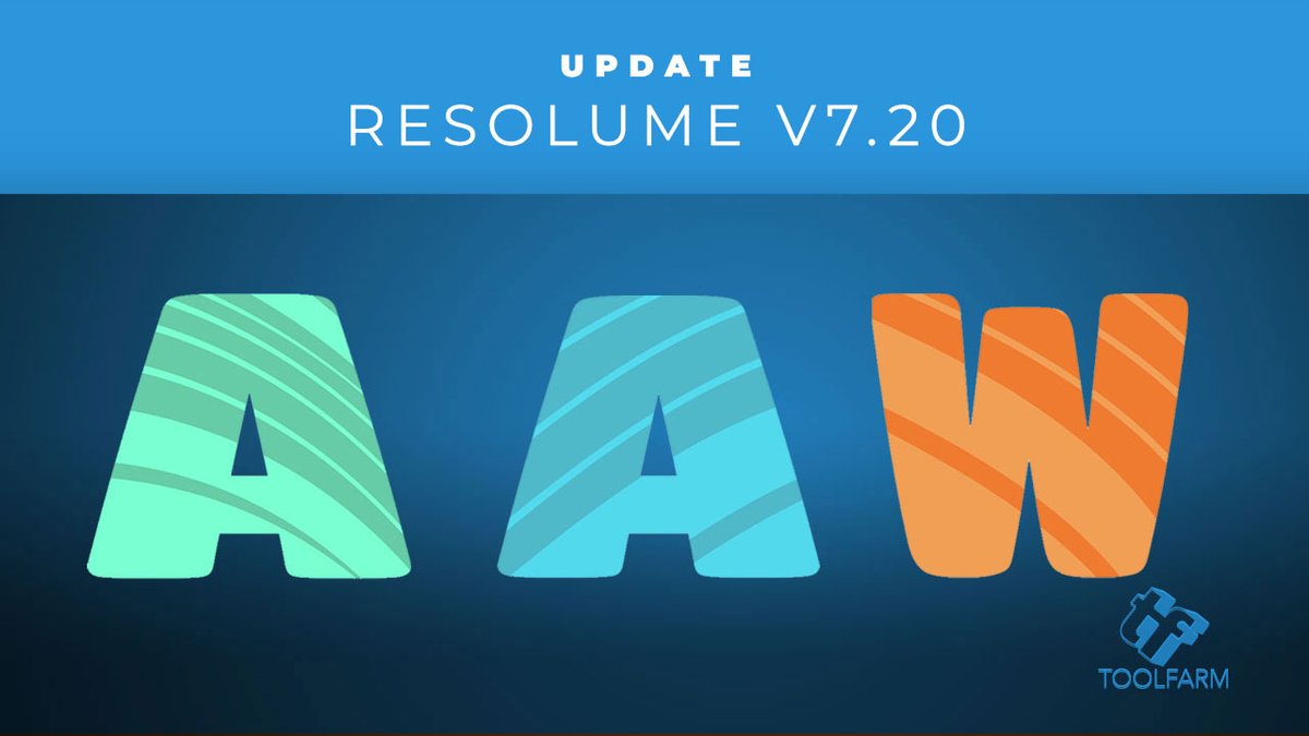 Resolume Update v7.20 – New Stoke Effects, Wire Color Types & More dlvr.it/T7YjHF #toolfarm #vfx #motiondesign