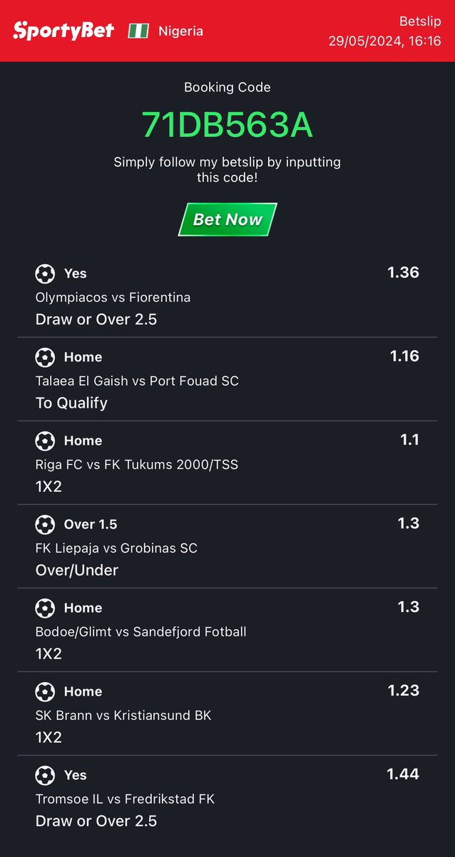 5 ODDS ✅ 

71DB563A