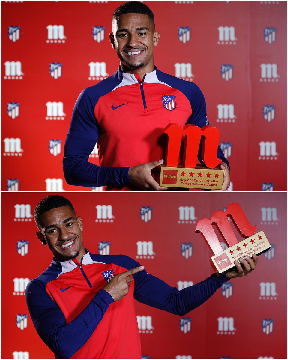 24 year old Samuel Lino has been voted as Atletico Madrid’s Player of the Season. 👏🇧🇷