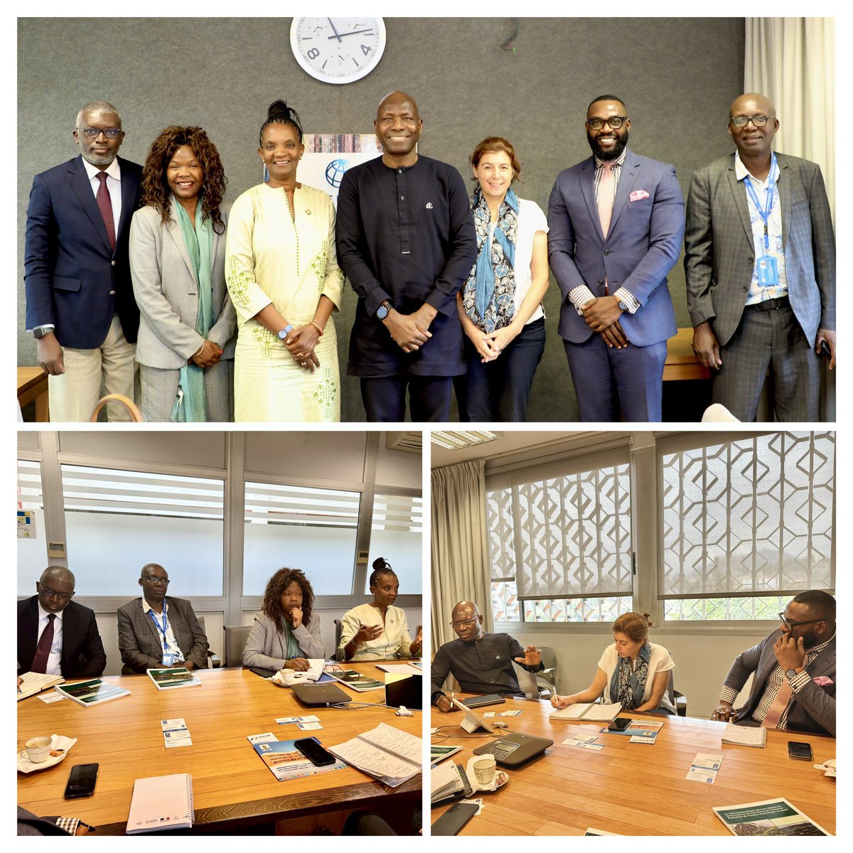 PNUDCameroun's tweet image. Engaging discussion between #WorldBank🇨🇲 Director of Operations, Cheick Fantamady Kanté & #UNDP RR, @DeAissata, with strategic colleagues on #LocalDevelopment, recovery, social protection, the private sector, & more, across 🇨🇲.
#FosteringCollaboration