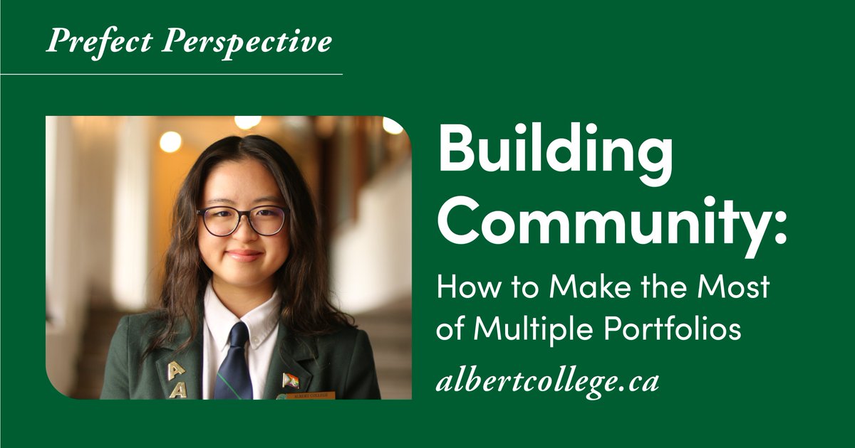 Valerie, a Grade 12 student, reflects on her time this year's Active Citizenship and Victoria Manor Prefect. Although these are two separate roles, she highlights how each focuses on community building, fostering connections and promoting inclusivity. 

albertcollege.ca 🖱
