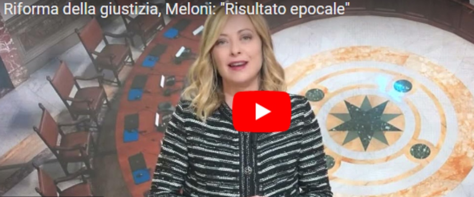 Giustizia, Meloni: “Un altro impegno rispettato, non ci credevano perché non ci conoscono” (video) dlvr.it/T7Yj09