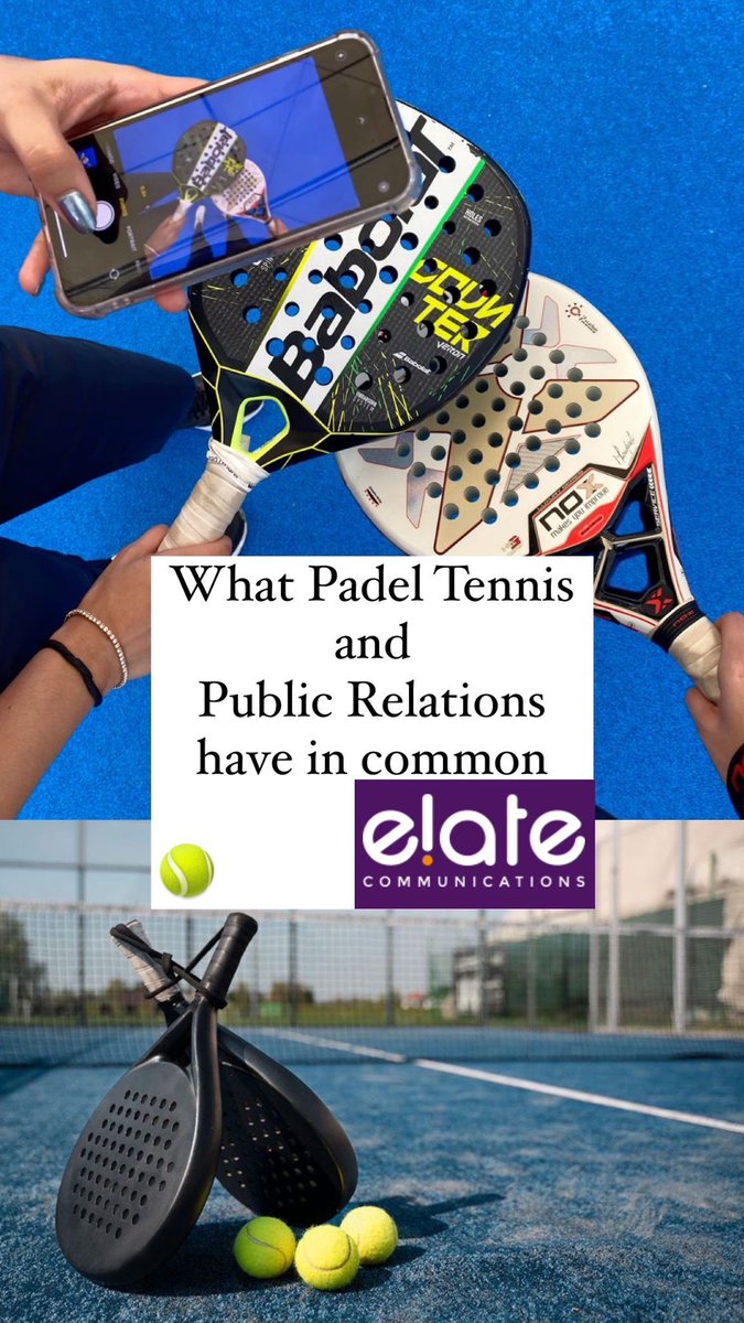 ElateComms's tweet photo. I’m no expert Padel Tennis player, but it's addictive. In this latest blog, we've outlined the initial five commonalities between Padel and Public Relations, but there are plenty more.  What do you think? https://t.co/jFGgrLaRvm

 #TechPR #TechMarketing #B2BTechPR https://t.co/nsiHiaJw6E