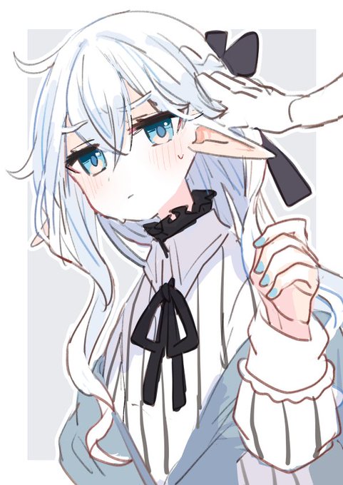 「blue nails long hair」 illustration images(Latest)