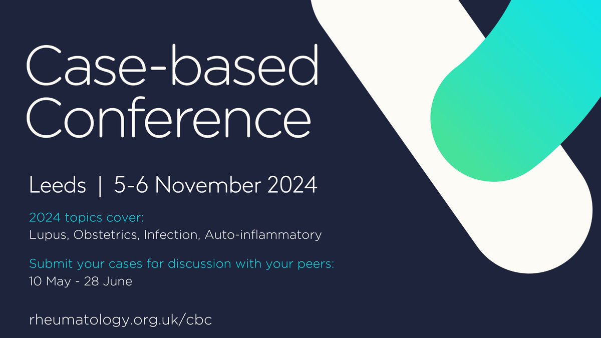 📢Case submission is officially OPEN for #CBC24 🎉 This is your chance to be part of BSR's most clinical conference by submitting your case today to help build an exciting new programme.
Deadline: 28 June
Find out more: bit.ly/3hPE8XM