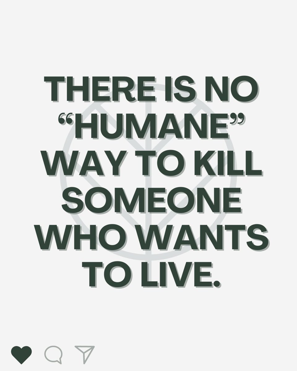 Claiming there's a 'humane' way to kill someone who wants to live ignores their right to exist. True humanity lies in protecting life, not ending it. #AnimalRights