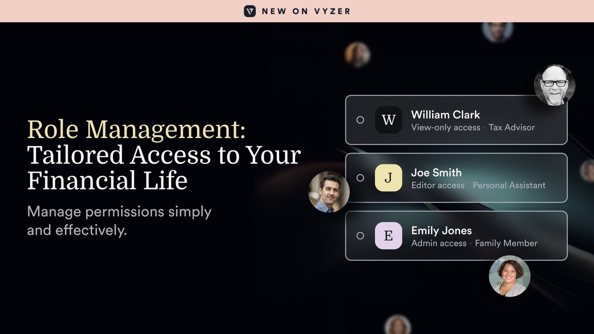 VyzerFinance's tweet image. 🚀 Big news! Our highly anticipated Role Management feature is now live! 🎉 Invite trusted partners to your portfolio with customized permissions. Perfect for investors, family offices, and wealth managers. 

#Fintech #WealthManagement #RoleManagement