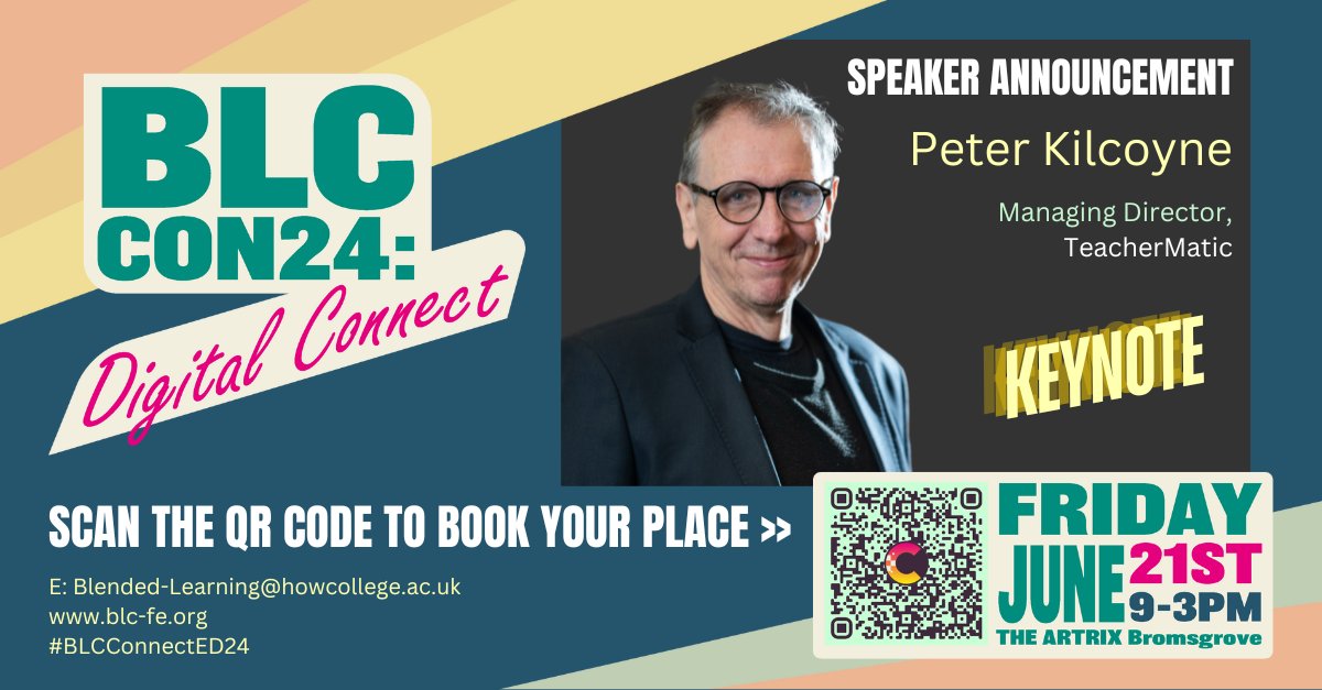 Blended Learning Consortium (@feblc) on Twitter photo 🔊 BLC speaker annoucement! <a href="/PeterKilcoyne/">Peter Kilcoyne</a> from <a href="/teachermaticai/">TeacherMatic - The Ultimate AI Teaching Assistant</a> will be a keynote speaker at this year’s #BLCSummerConference, discussing the success of building collaborative communities.
Register to join us on 21st June 👇🏻shorturl.at/JnSmm 🔊 BLC speaker annoucement! <a href="/PeterKilcoyne/">Peter Kilcoyne</a> from <a href="/teachermaticai/">TeacherMatic - The Ultimate AI Teaching Assistant</a> will be a keynote speaker at this year’s #BLCSummerConference, discussing the success of building collaborative communities.
Register to join us on 21st June 👇🏻shorturl.at/JnSmm