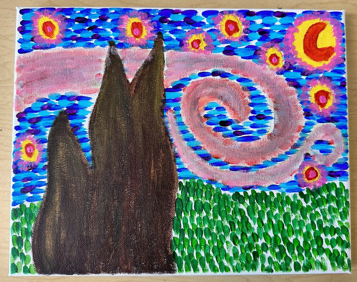 Raising Artists | The Art Studio (@raisingartists) on Twitter photo The grade 6 students in Ms. Decassan class <a href="/SJECES/">StJohnEvangelist</a> embarked on an artistic journey by recreating Vincent Van Gogh’s iconic “The Starry Night.” ✨🌙 Through this art activity, they explored his unique techniques, vibrant colors, and emotional expression 🎨 #ArtMatters The grade 6 students in Ms. Decassan class <a href="/SJECES/">StJohnEvangelist</a> embarked on an artistic journey by recreating Vincent Van Gogh’s iconic “The Starry Night.” ✨🌙 Through this art activity, they explored his unique techniques, vibrant colors, and emotional expression 🎨 #ArtMatters