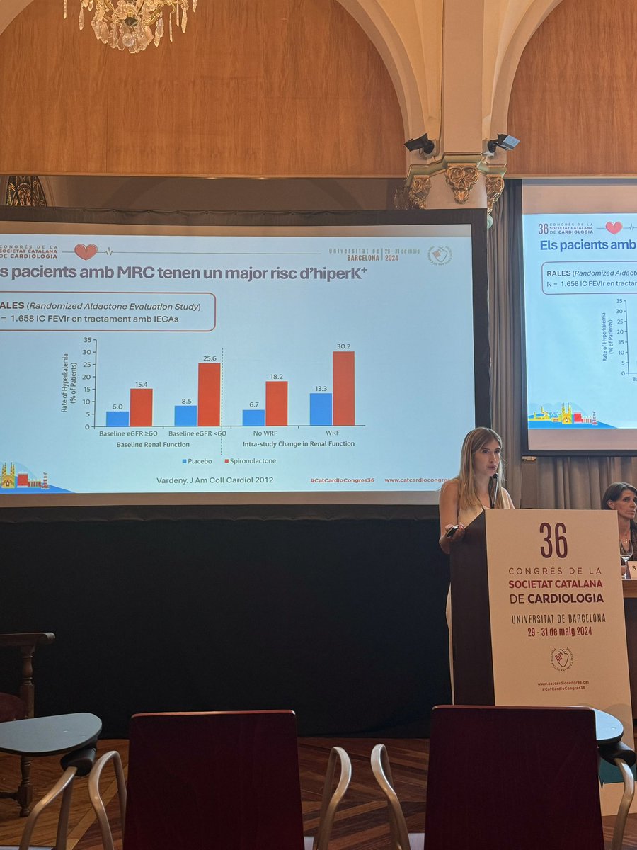 La Dra. <a href="/ClaraSimonR/">Clara Simón</a> ens ha parlat al congrés <a href="/catcardio/">Societat Catalana de Cardiologia</a> sobre la importància de controlar el potassi en els pacients amb IC i cada quan ho hem de fer #CatCardioCongres36