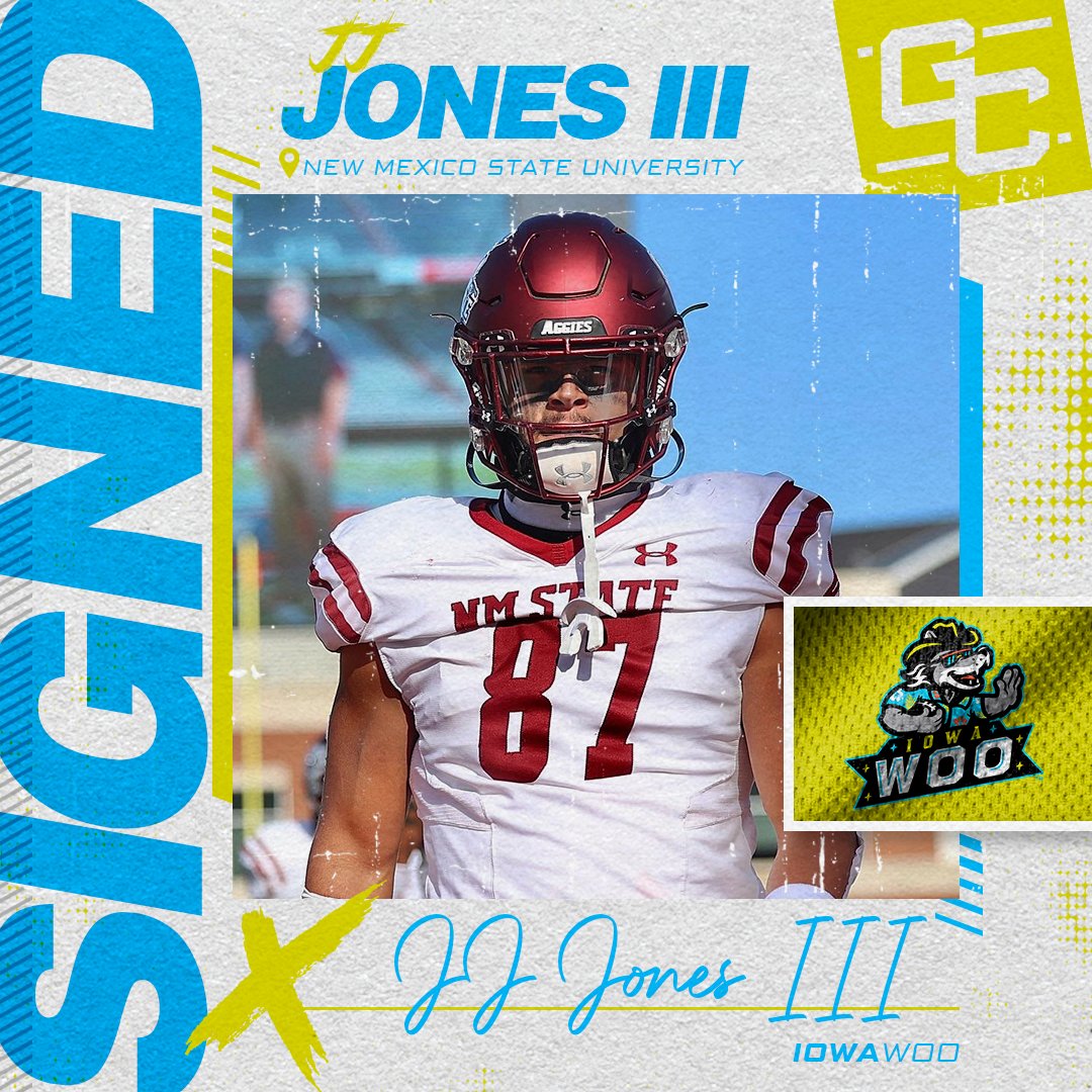 Congratulations to our #TGCathlete WR JJ Jones III for signing with the Iowa Woo of the TAL. James brings size, a huge catch radius and big play potential to Waterloo. #thegridironcrew #TAL #iowawoo #waterloo #iowa
