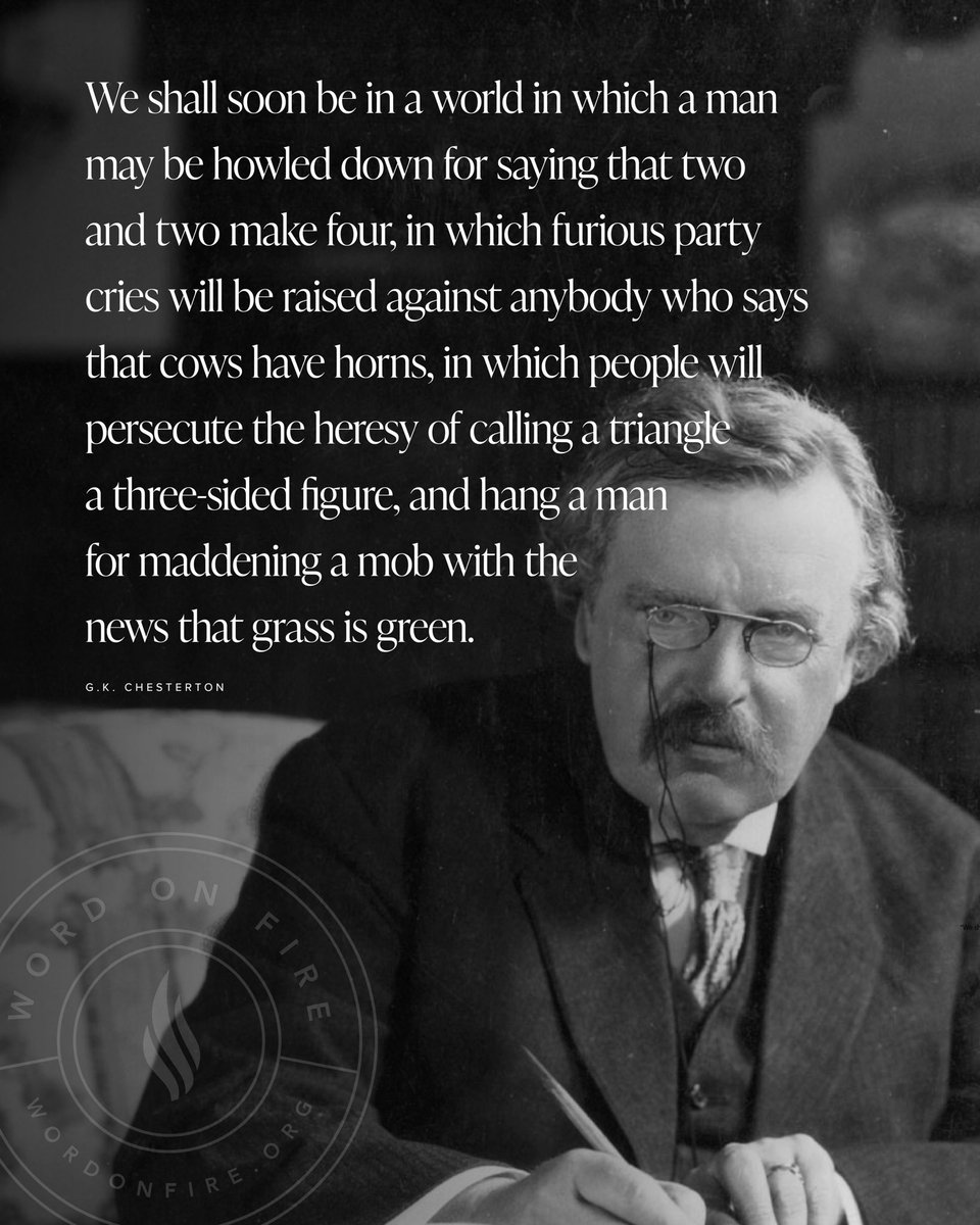 Happy 150th birthday to G.K. Chesterton, who proved to be a remarkable prophet of our own time.