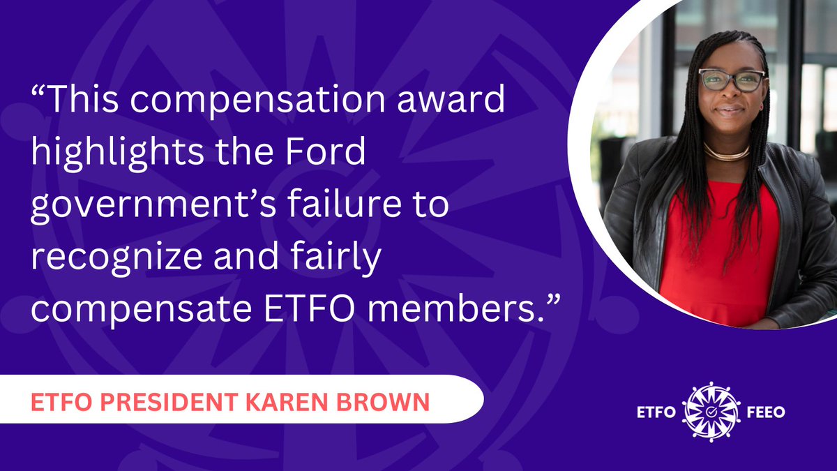 BREAKING: The arbitration award decision on compensation for #ETFO teachers and occasional teachers has been issued. Fair compensation is not only about acknowledging the indispensable contributions of educators; it’s also the cornerstone of a sustainable #onted system.
The