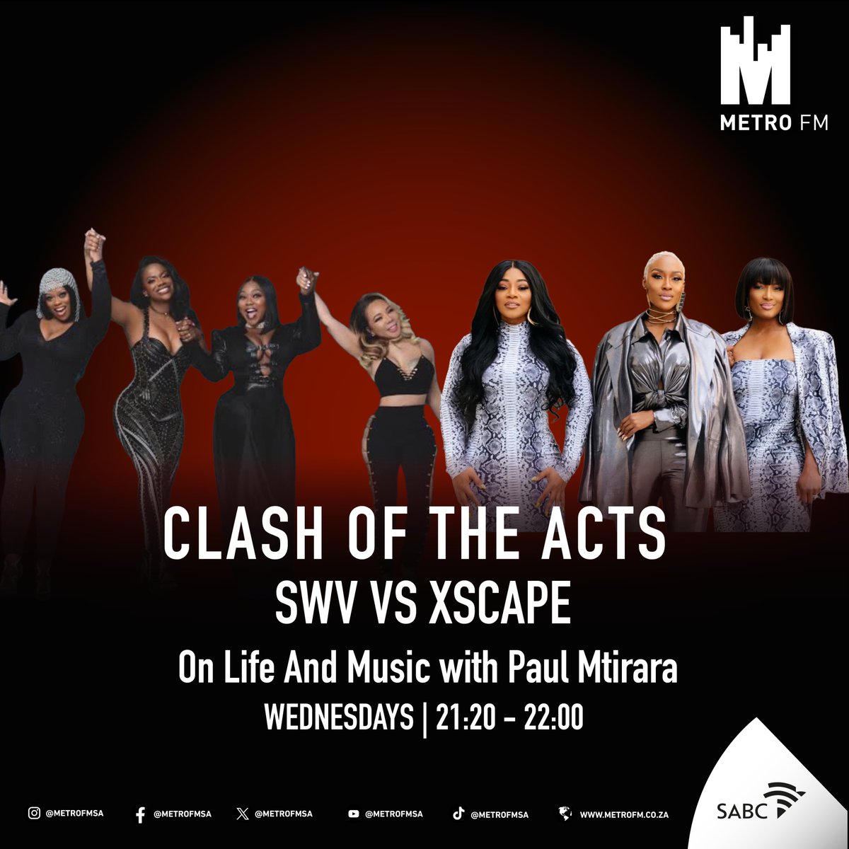 We have SWV versus Xscape on #ClashOfTheActs. Who do you think will take this one? #LifeAndMusic @PaulMtirara
