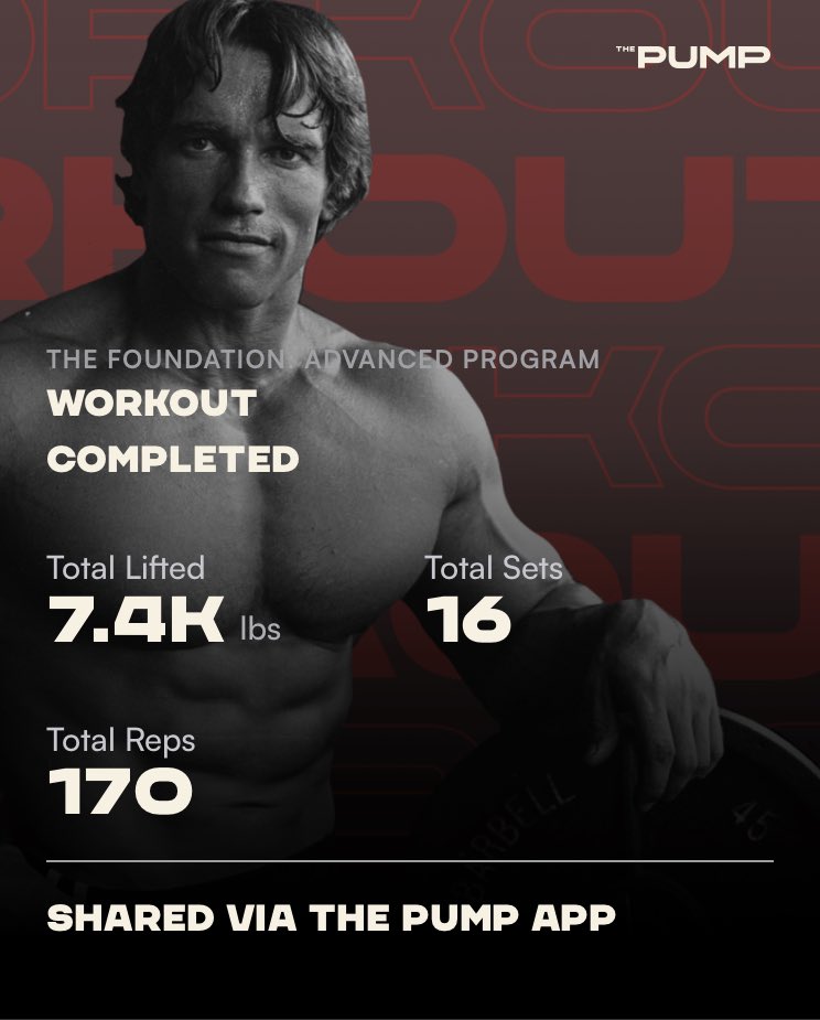 I haven’t lifted consistently in over a year. Starting basically from ground zero. I’ve always been strong. Starting over is humbling. But I finished Day Two of #arnoldspumpclub I have a long way to go, but I’m on the road back.