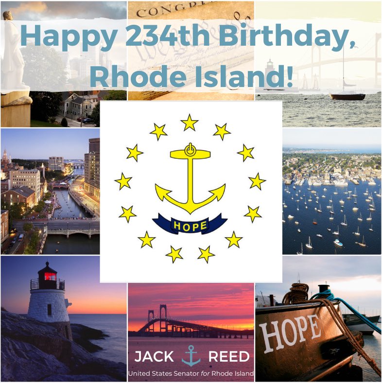 Happy Birthday, Rhode Island! On this day in 1790, the Ocean State ratified the #Constitution & became the thirteenth state in the U.S.