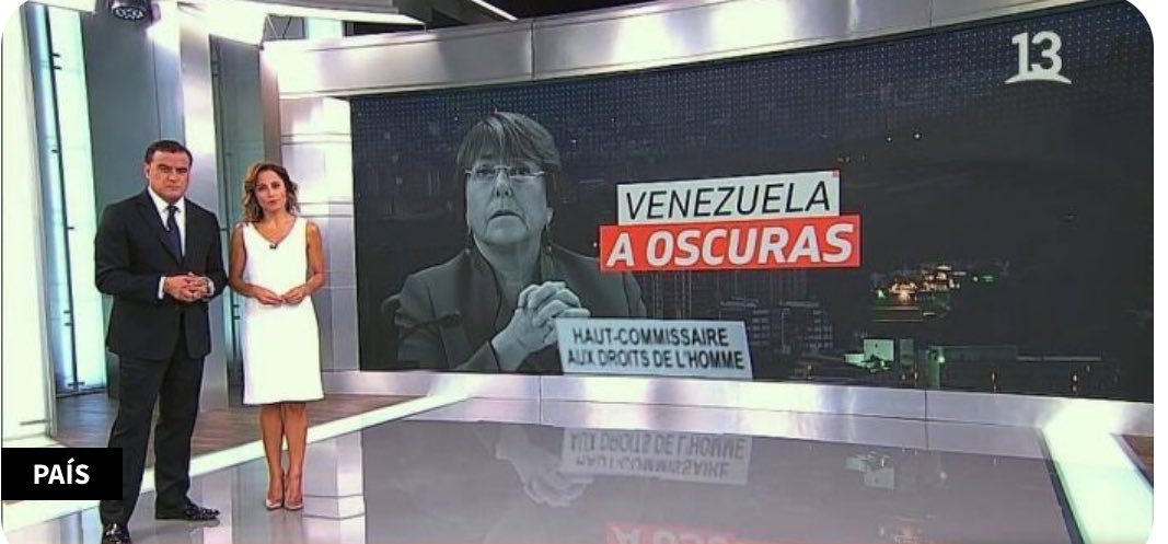 Debe ser una de las primeros grandes fakes News en democracia, cuando @t13 para hablar de los cortes de luz masivos en Venezuela, puso en su gráfica a Bachelet sin ninguna justicación. ¿Se acuerdan? ¿Te acuerdas Neme? @jananeme