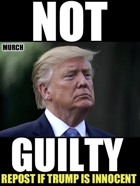 I can’t wait to see the face of Judge Merchan, Alvin Bragg, and The Biden crime syndicate when the jury reads out - “Not Guilty”. Who else can’t wait? 🙋‍♂️