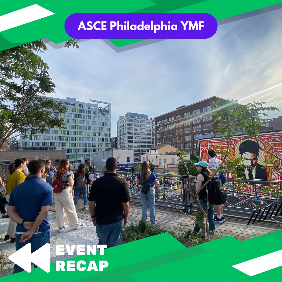 ASCEPhillyYMF's tweet photo. 🚂 On Tuesday, April 30, 2024 the ASCE Philadelphia members gathered for a tour of the Rail Park Phase One in Philadelphia! The event was attended by about 17 professional and student members of the ASCE. The event began with discussion about the history of the Rail Park... (1/4) https://t.co/VdPovfSFaO