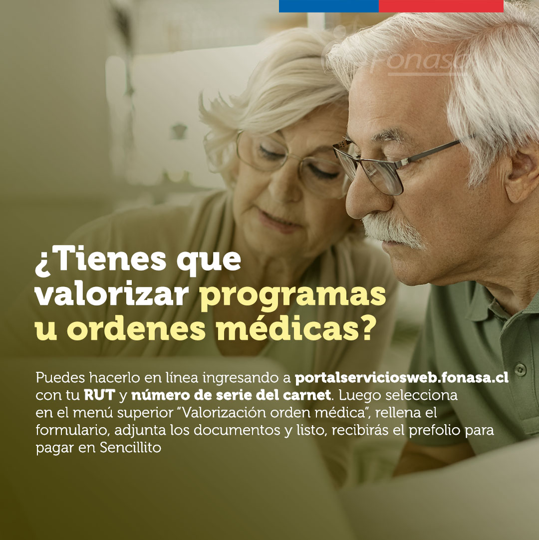 ¿Necesitas valorizar tu programa u orden médica en #Fonasa y no sabes cómo hacerlo? 😲 👉 ¡Sigue este sencillo paso a paso y hazlo en linea! ✅ Comparte esta info con tus amig@s