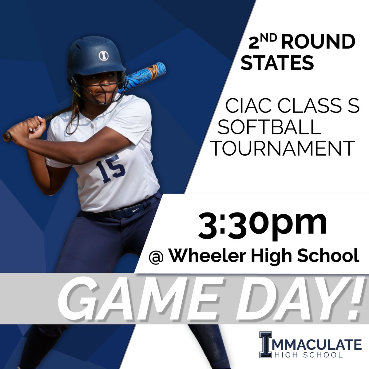 Congrats on a big 6-0 win against Canton, advancing to round 2 of the CIAC Class S Softball Tournament. Good luck Mustangs!  #IHSAthletics #Athletes #GameDay #Give100Percent #MustangPride