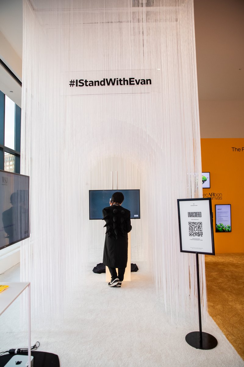 DowJones's tweet image. To raise awareness of @WSJ reporter Evan Gershkovich, who has been wrongfully detained by Russia for more than one year, we unveiled a virtual activation where users can leave a voice message for Evan.

You can use the activation at WSJ.com/EvanUnanswered.

#IStandWithEvan