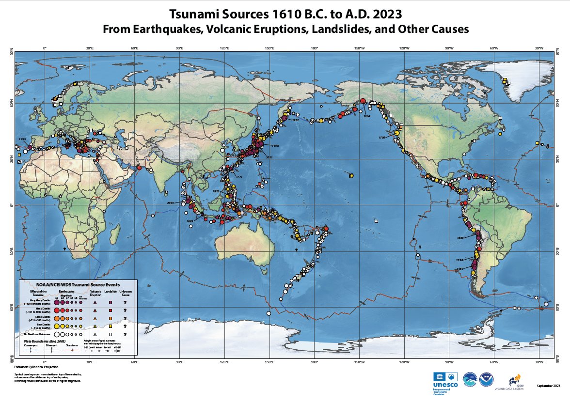 RELEASED: An updated version of NCEI’s Tsunami Sources poster. Learn more and download the poster: bit.ly/HazPosters