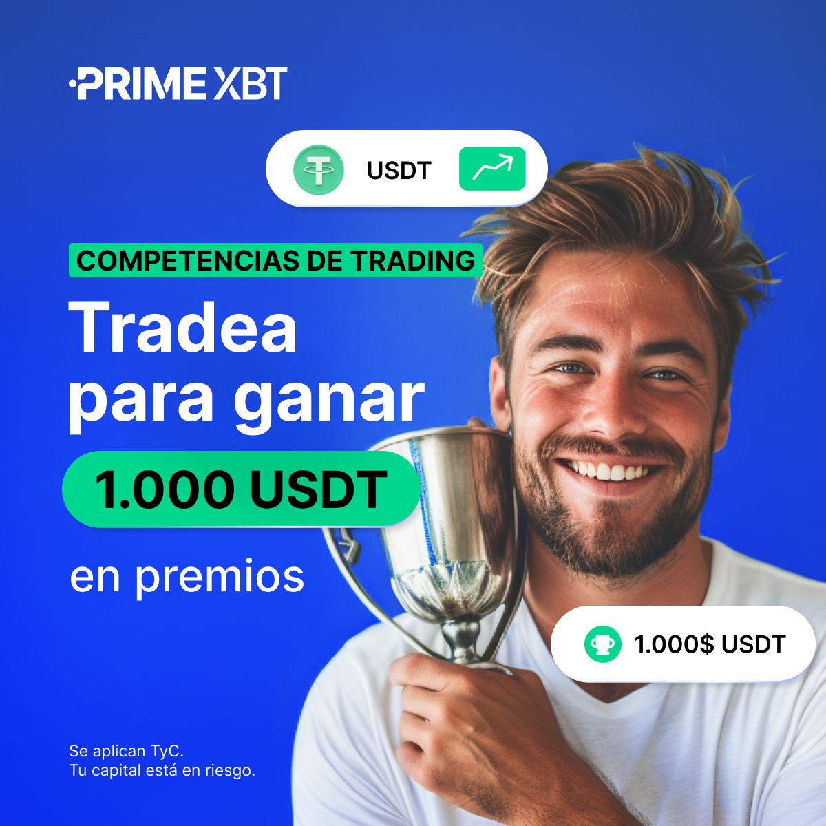 🤓 Únete a nuestro exclusiva competencia de trading 1.000 #USDT y descubre hasta dónde pueden llevarte tus habilidades de #trading. 🥇 De principiante a profesional. Comprueba hasta dónde puedes llegar. ¡Nos vemos en la tabla de clasificación! 👉 Únete: eng.primexbt.com/42CmMmk