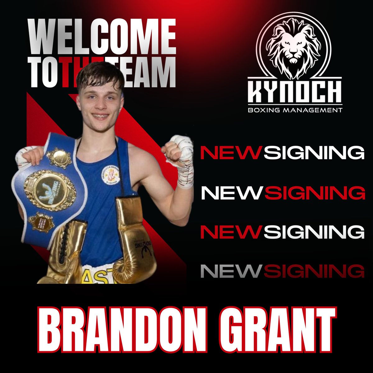 🚨 NEW SIGNING 🚨 WELCOME TO THE TEAM 🤝 We are delighted to announce the signing of top Scottish amateur Brandon Grant. 🥊 Brandon turns professional after an extensive and extremely successful amateur career.👌