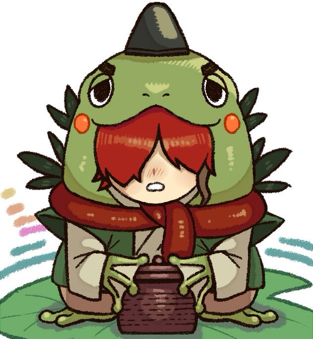 「frog holding」 illustration images(Latest)