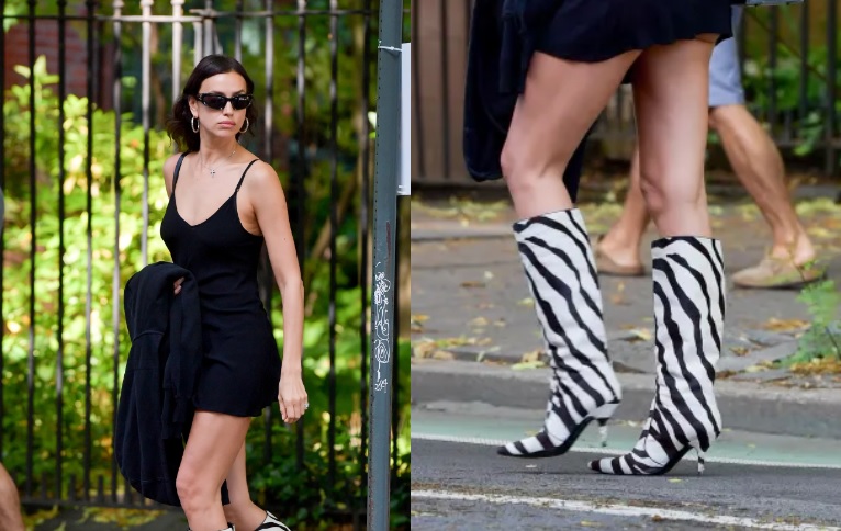 Irina Shayk Unleashes Her Wild Side in Zebra-Print Knee-High Boots [caption id='attachment_16142' align='alig... #IrinaShayk #kneehighzebraprintboots #ZebraPrintKneeHighBoots #HeelsNews heels.co.in/news/irina-sha…
