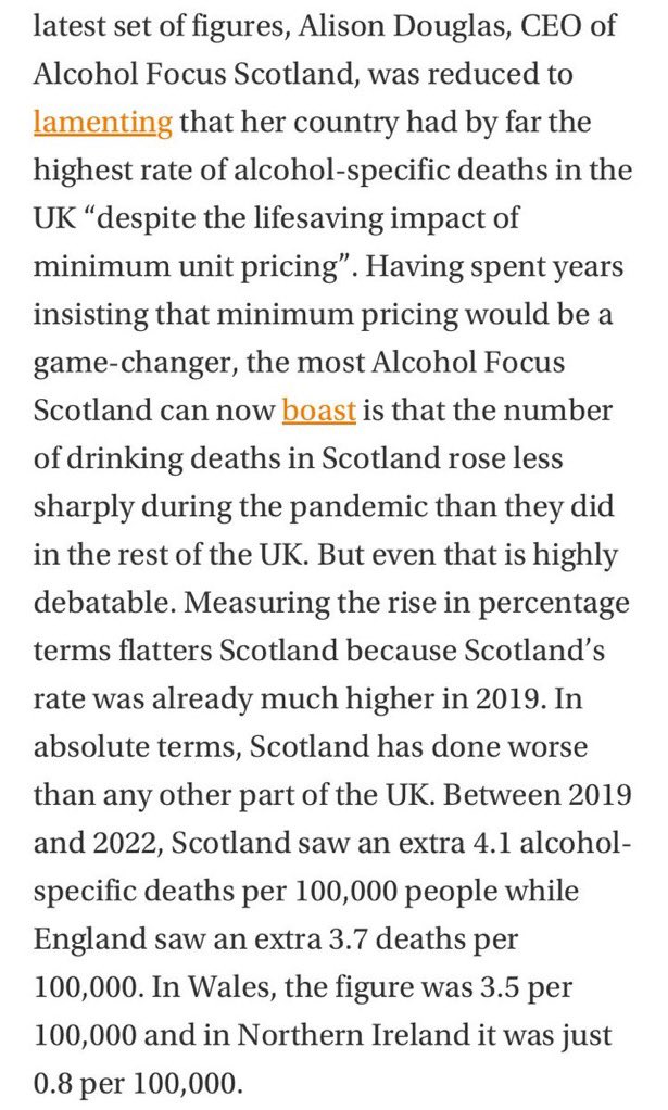 The number of people in Scotland whose death was caused by alcohol has risen again to the highest level in 14 years!

thecritic.co.uk/how-bad-is-the…

#MUPSavesLives #65pMUP??? #Taxonthepoor #Stopthedeaths #modelling #MakeRightsReal #YouKeepTalkingWeKeepDying #OorBill #Backthebill