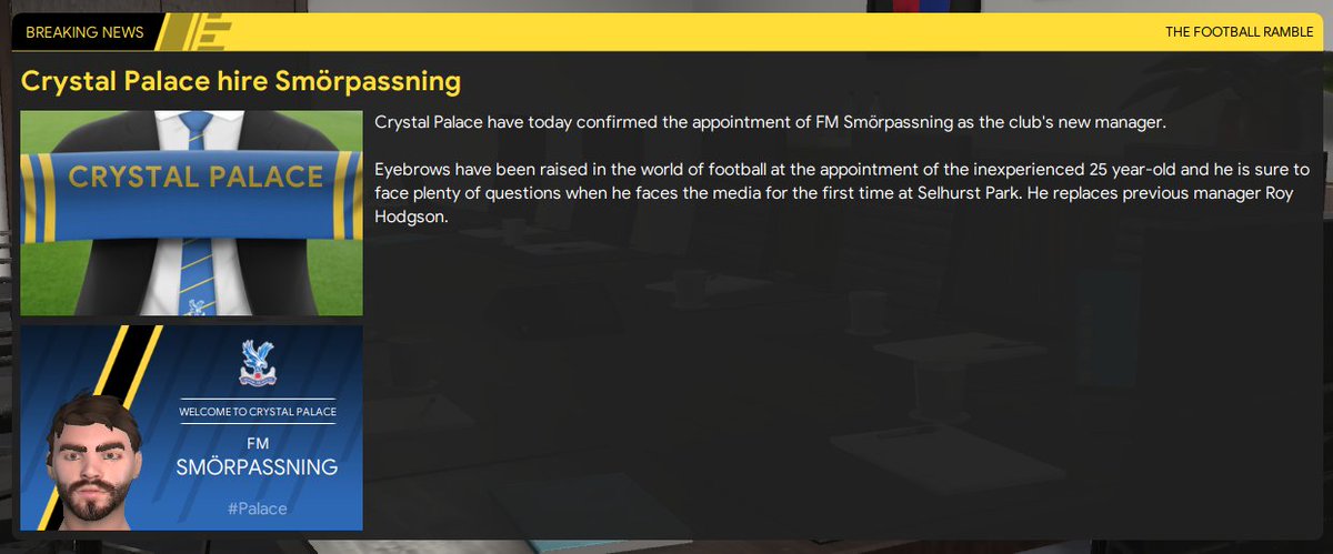 fm_smorpassning's tweet image. Change of plans... New blog soon
(I know I'm only talking to like 2 people but I'm excited) #fm24 #fmblog