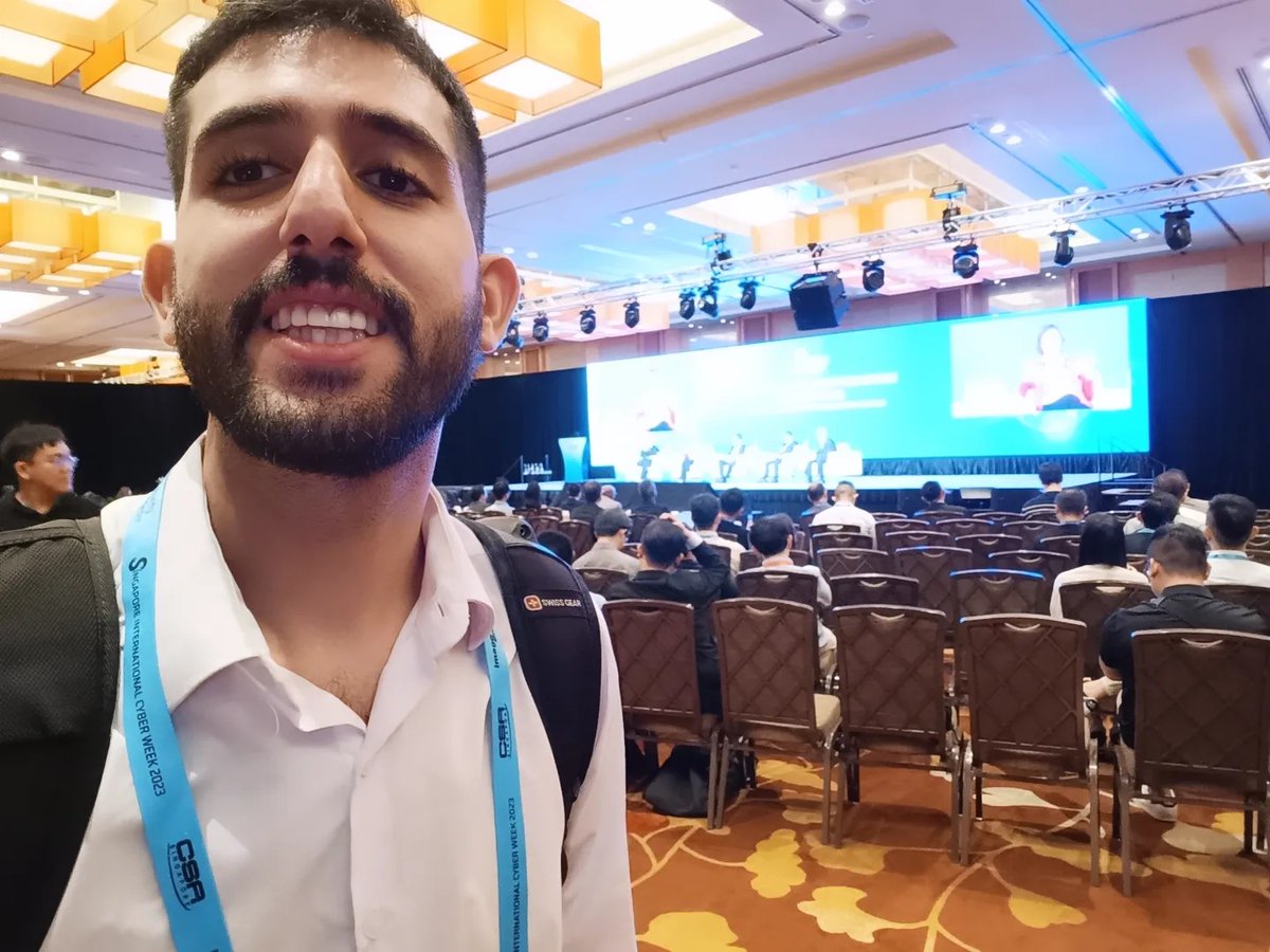 Mo_Al_Fares's tweet photo. 🗺️Marina Bay Sands Convention Center Singapore 🇸🇬
Singapore International Cyber Week (SICW) 2023! 📕🔐
#GovWare2023 #Cybersecurity #5GCybersecurity #networking #conference https://t.co/JyWDGV5gq5