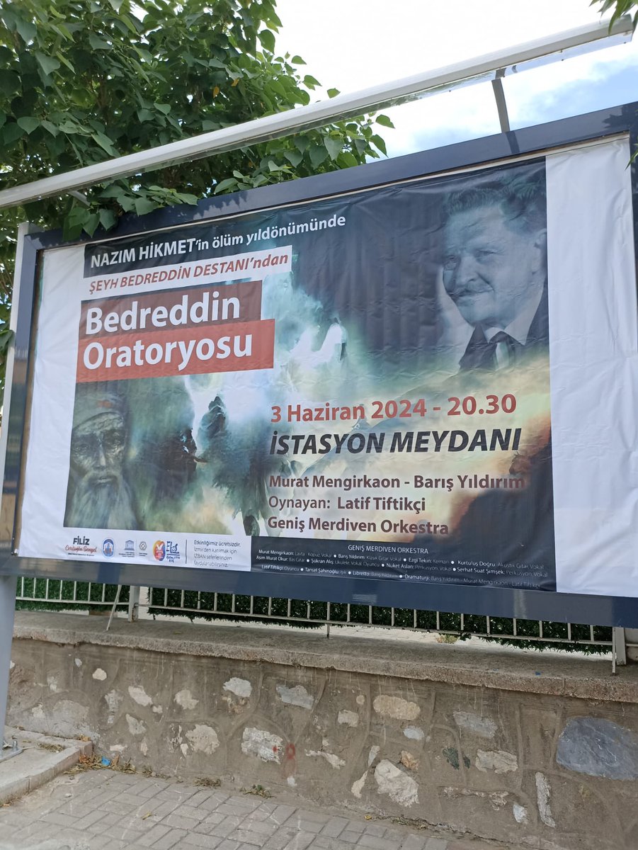 Nazım Hikmet, 61 yaşında öldü. Bu 3 Haziran ise onun 61’inci ölüm yıldönümü. Bu 3 Haziran’da onun ölümsüz eserinden <a href="/mmengirkaon/">murat mengirkaon</a> ile birlikte bestelediğimiz #BedreddinOratoryosu, Börklüce’nin çarmıha gerildiği Ayasuluk’ta (Selçuk) İstasyon Meydanı’nda sergilenecek. <a href="/efesselcukbel/">Selçuk Belediyesi</a>