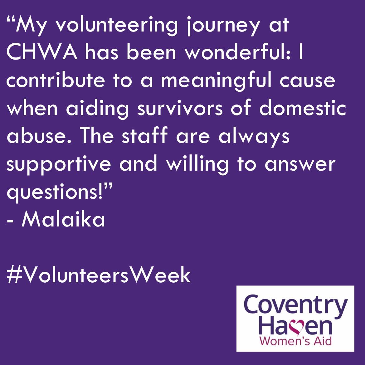 coventry_haven's tweet photo. This week we celebrate our volunteers who give their time &amp; energy to uplift others. Your impact is immeasurable. Thank you for being the heart of our organisation! #VolunteersWeek #ThankYou #CoventryHaven #Coventry https://t.co/izgCx1WRsW