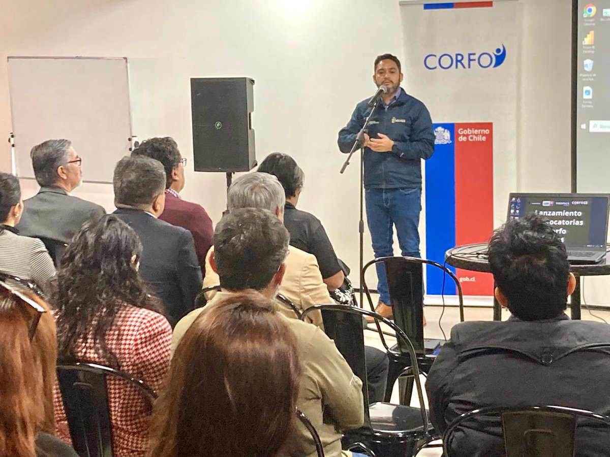 CorfoTarapaca's tweet photo. 📢‼️Nuevas convocatorias #Tarapacá‼️
Emprendedores e innovadores de la región conocieron detalles de 21 convocatorias que abrirá en los próximos días Corfo, aprobadas por el Comité de Desarrollo Productivo de Tarapacá y el Gobierno Regional a través del FNDR.
♻️💪🚀🌎✅ https://t.co/KiUgap2fVu