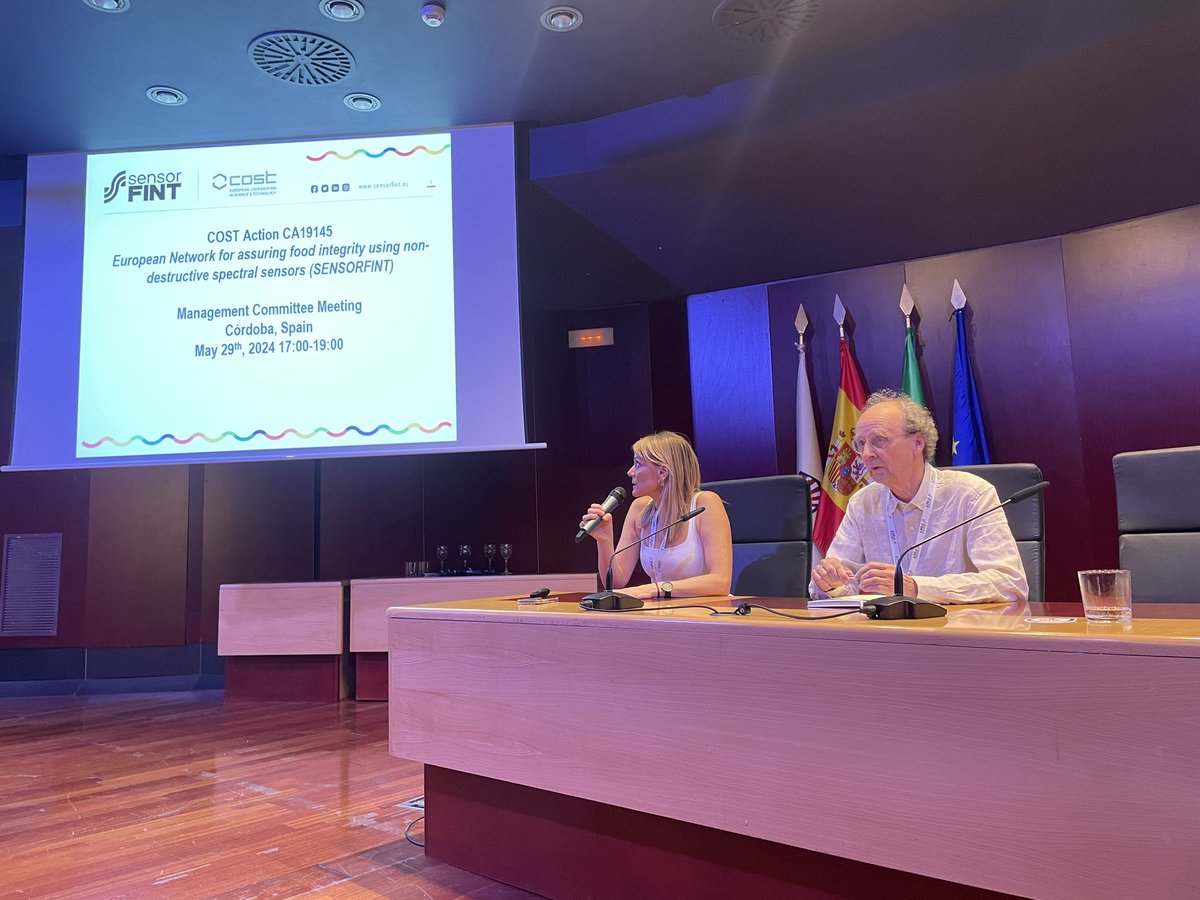 sensAIfood's tweet photo. 🗣️ We celebrate the Management Committee Meeting
Cost Action CA19145
European Network for assuring food integrity using nondestructive spectral sensors sensorFINT @COSTprogramme
#sensorFINTFinal
Tom Fearn (Vice-Chair) and @LolaPerezMarin (Chair) https://t.co/UjBpHumJYt