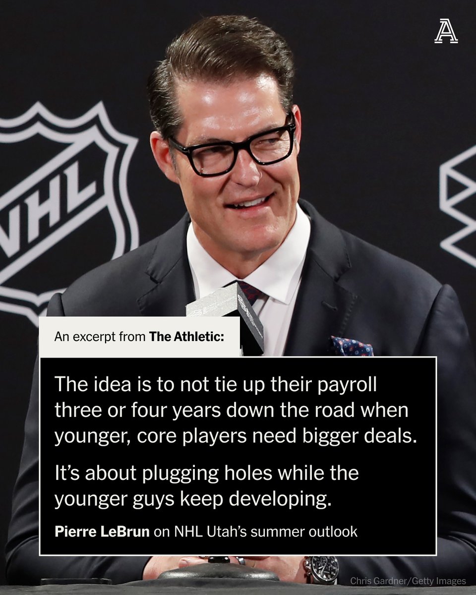 The Utah hockey club has more than $40 million in salary cap space come July 1, easily the most of any NHL club. How might they spend it? @PierreVLeBrun evaluates ⤵️ nytimes.com/athletic/55253…